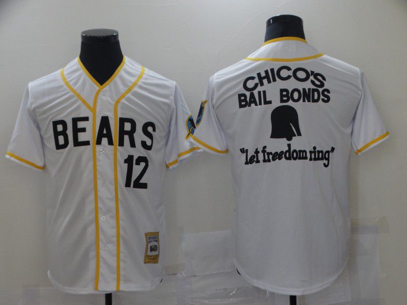 Men Chicago Cubs 12 White Film version 2021 Game MLB Jersey